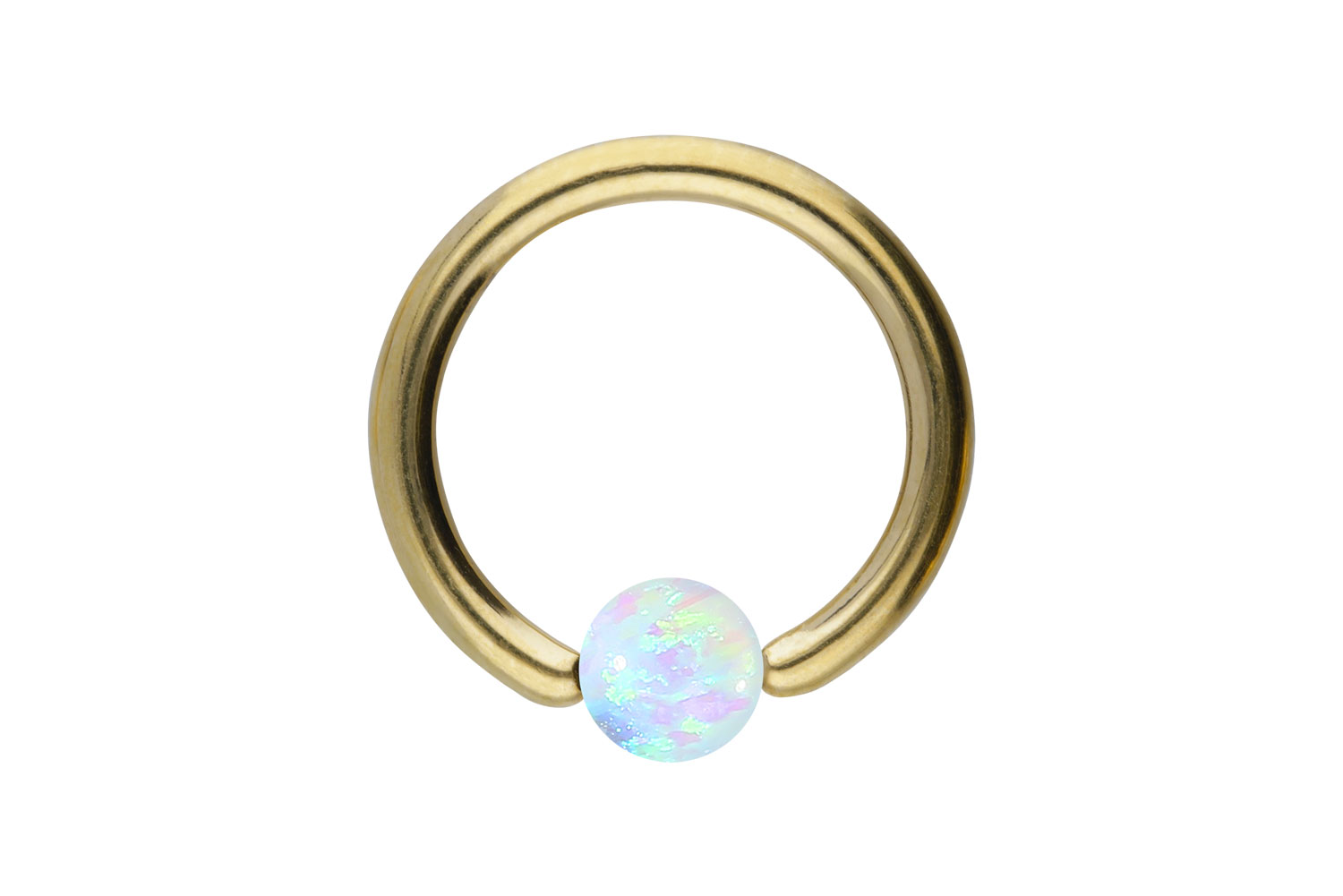 Chirurgenstahl Klemmkugelring Piercing SYNTHETISCHER OPAL